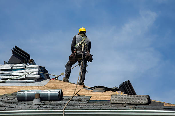 Professional Roofing technician working in Waban, MA